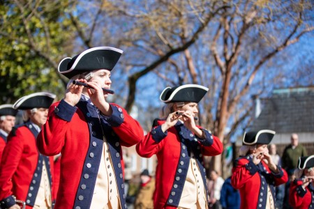 Soldiers from across the 3d U.S. Infantry Regiment (The Old Guard) assist in celebrating President George Washington’s Birthday at Mount Vernon, Va. on Feb. 19, 2024. Later that day, the Fife and Drum Corps marched during the 2024 George...