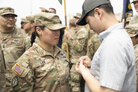 Maj. Grace Lee, assigned to Headquarters and Headquarters Company (HHC), 23d CBRNE (Chemical, Biological Radiological, Nuclear and Explosive) Battalion, 2nd Infantry Division (2ID) Sustainment Brigade, 2ID ROK-U.S. Combined Division (RUCD), is...