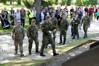 Guard Soldiers, Czech Partners Celebrate Victory in Europe Day