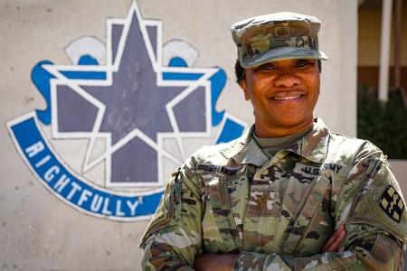 Maj. Artinsia M. Shakir, executive officer for the 131st Field Hospital, strives to treat her patients like family. She&#39;s spent 22 years in service taking care of Soldiers as a combat medic and then as a nurse.