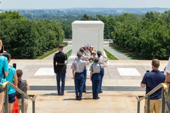 JROTC cadets experience history and pay respects at Arlington National Cemetery