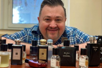 When not collecting fragrances or at soccer matches, BASOPS employee enjoys his work