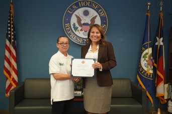 1st Armored Division Soldier recognized by US congresswoman